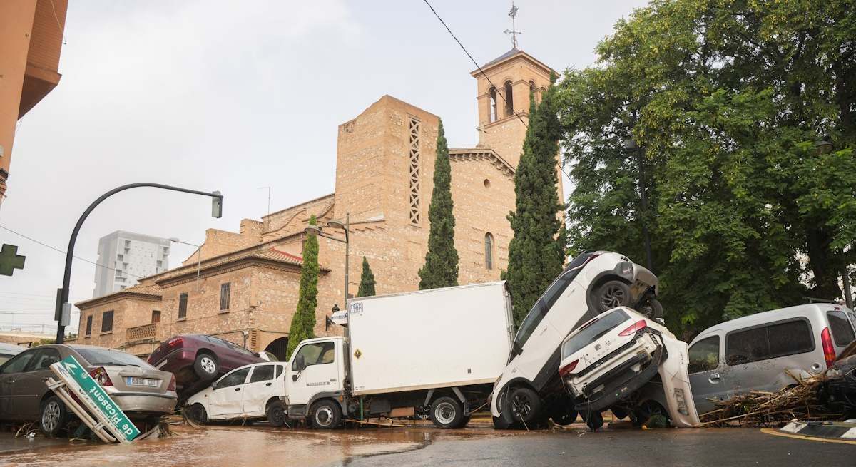 Imagen de una localidad afectada por la DANA.