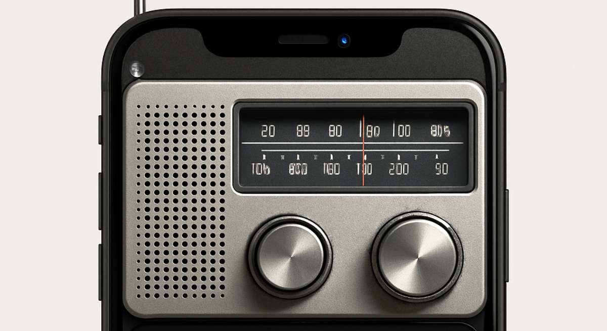 un iphone con radio