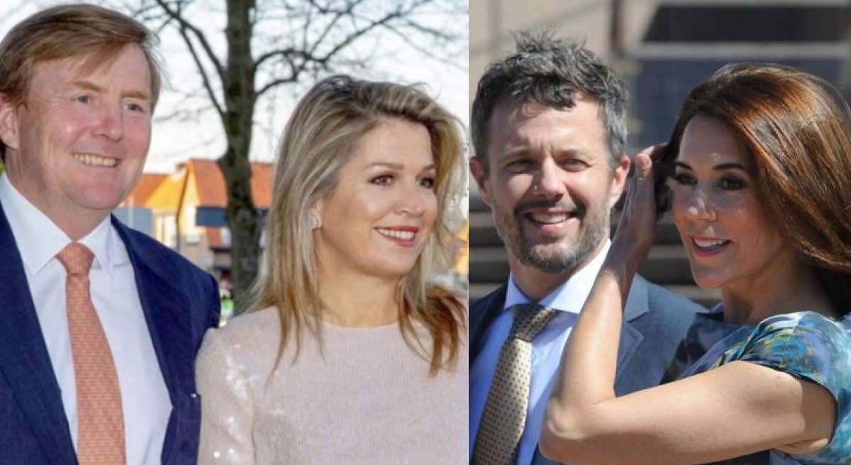 Los reyes de Holanda y Dinamarca