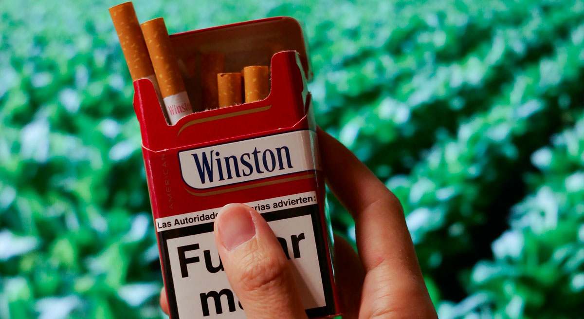 Una cajetilla de Winston