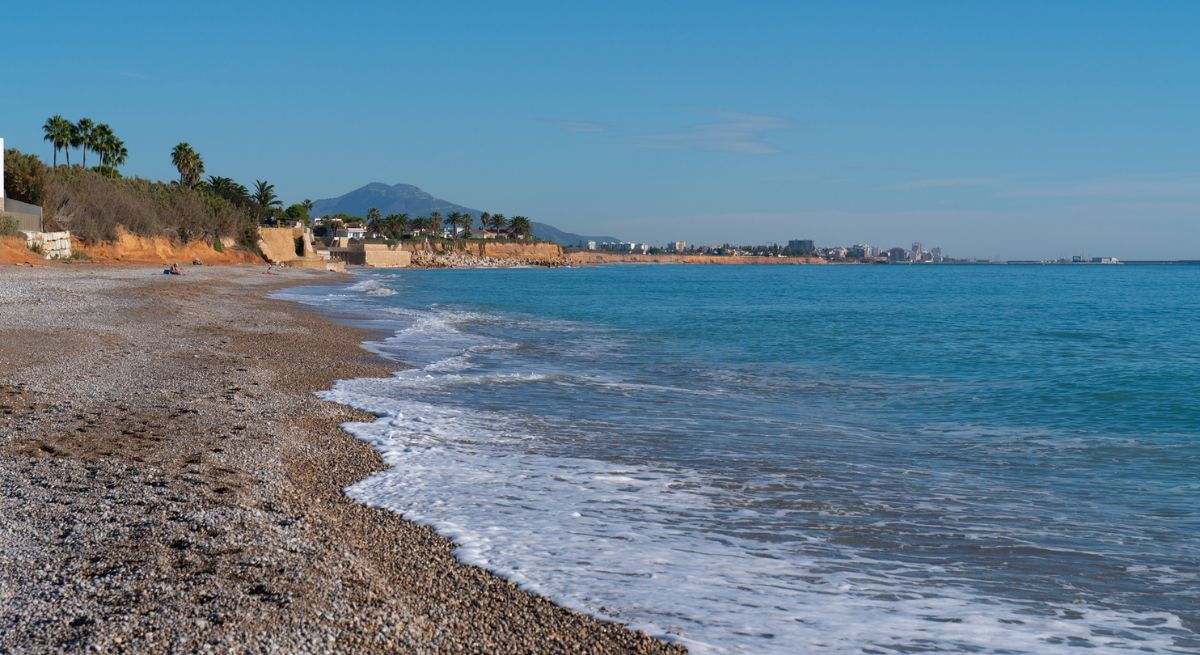 Benicarló España playa platja de la Mar Xica cerca de alegria del mar camping al norte de la ciudad