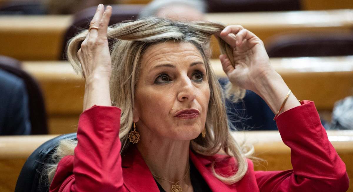 La vicepresidenta segunda, Yolanda Díaz, en el Senado