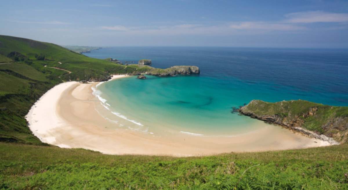 Playa de Torimbia, en Llanes (Asturias)