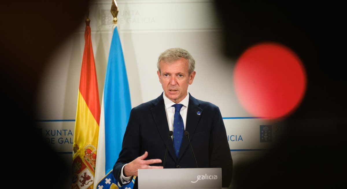 Alfonso Rueda durante la rueda de prensa del Consello de la Xunta.