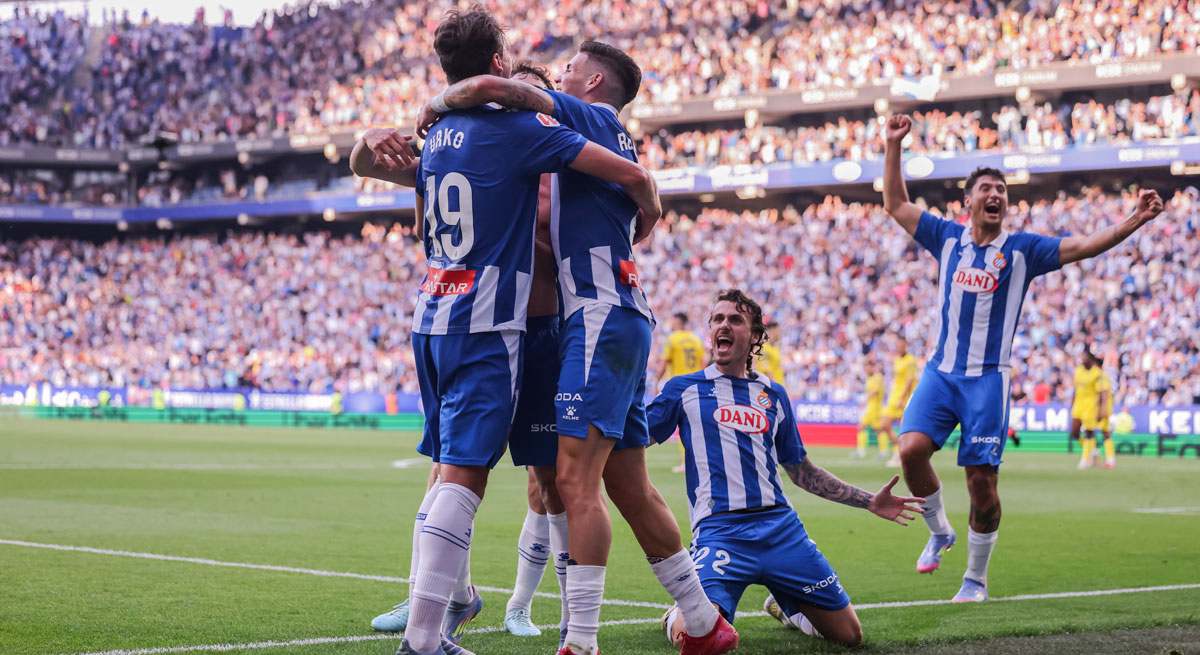 Futbolistas del RCD Espanyol celebrando un gol. Europa Press