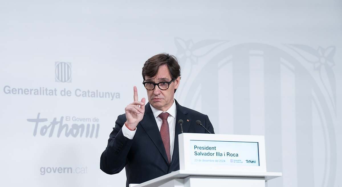 El presidente de la Generalitat de Cataluña, Salvador Illa. EE