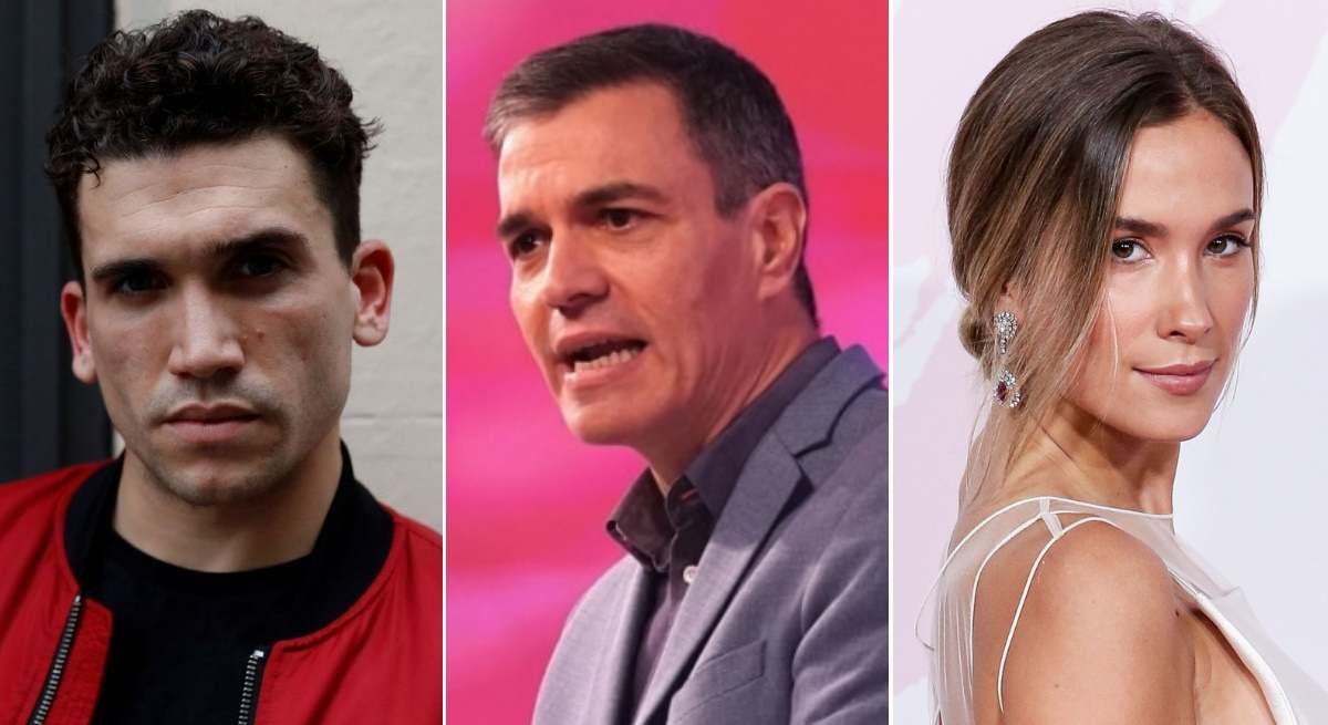 Jaime Lorente, Pedro Sánchez, María Pombo 