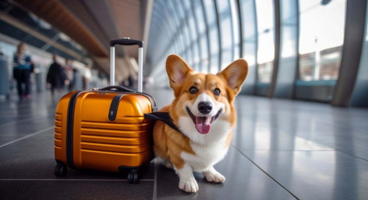 Un perro espera en el aeropuerto para volar. / Foto: Dreamstime