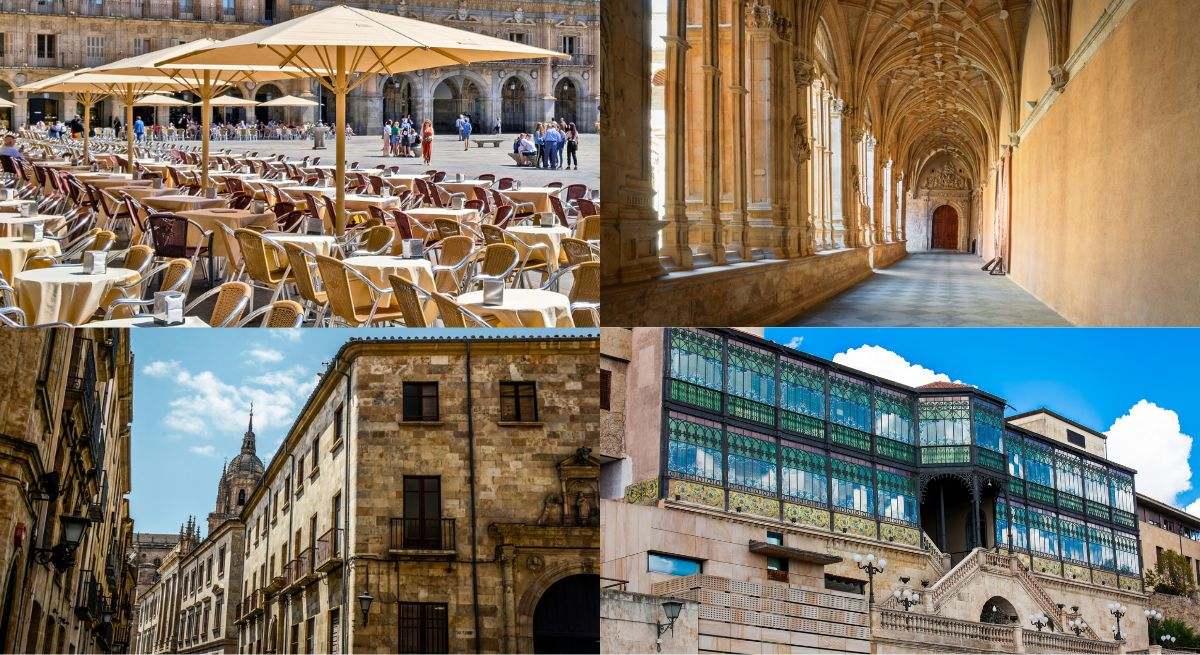 Collage de diferentes puntos turísticos de la ciudad de Salamanca. / Foto: Canva/iStock