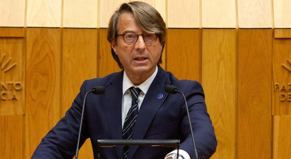 El conselleiro de Facenda, Miguel Corgos, en el pleno de aprobación de techo de gasto para 2025 .