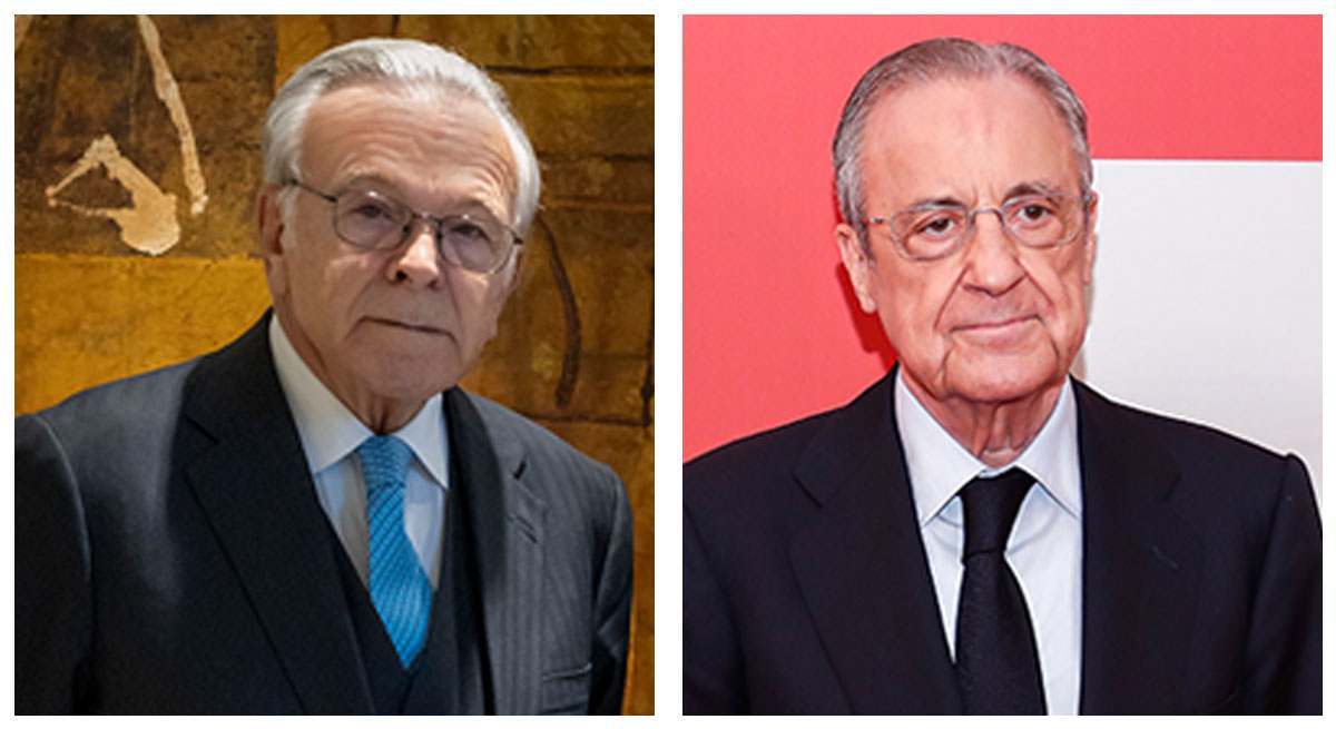 Isidro Fainé, presidente de Criteria Caixa, y Florentino Pérez, presidente de ACS
