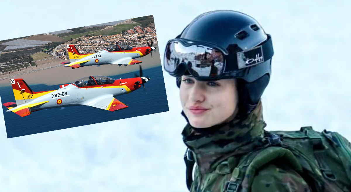 Leonor prenderá a pilotar el moderno Pilatus PC-21, una aeronave de última generación que sustituye al clásico C-101
