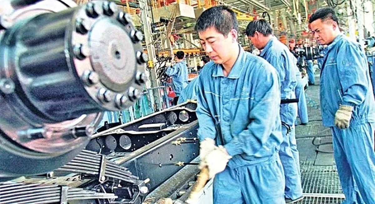 Trabajadores chinos