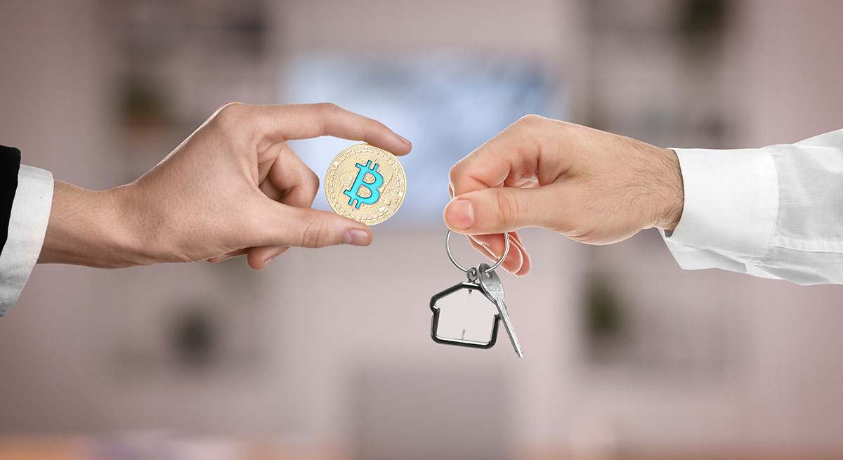 Criptomoneda y llaves de casita