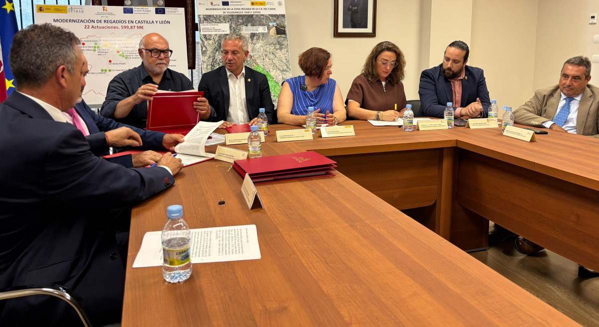 Firma convenio regadío en León