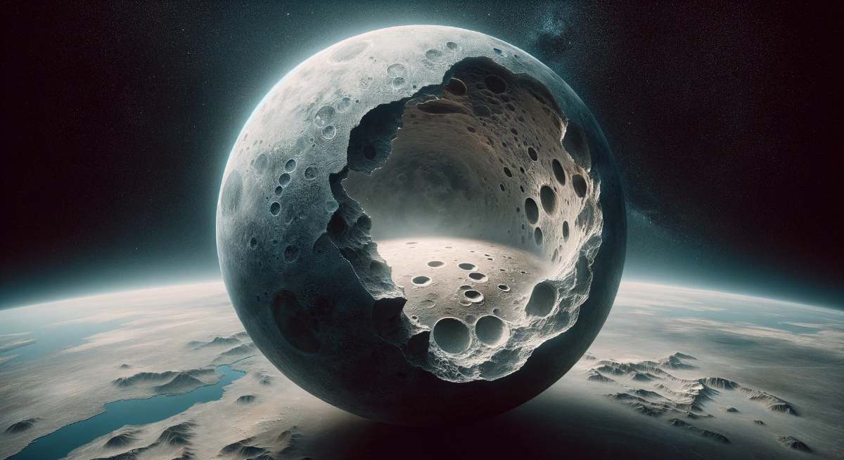 Imagen de la Luna Hueca generada con IA