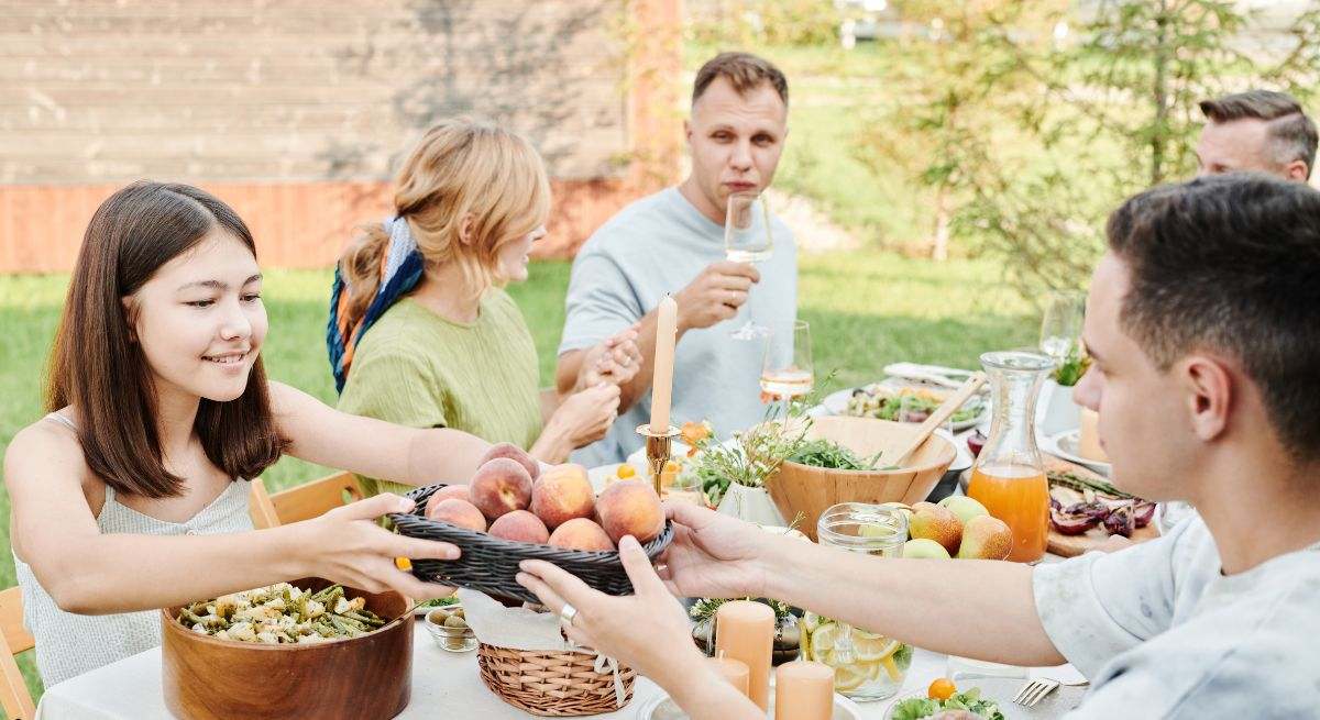 Comida de verano en familia