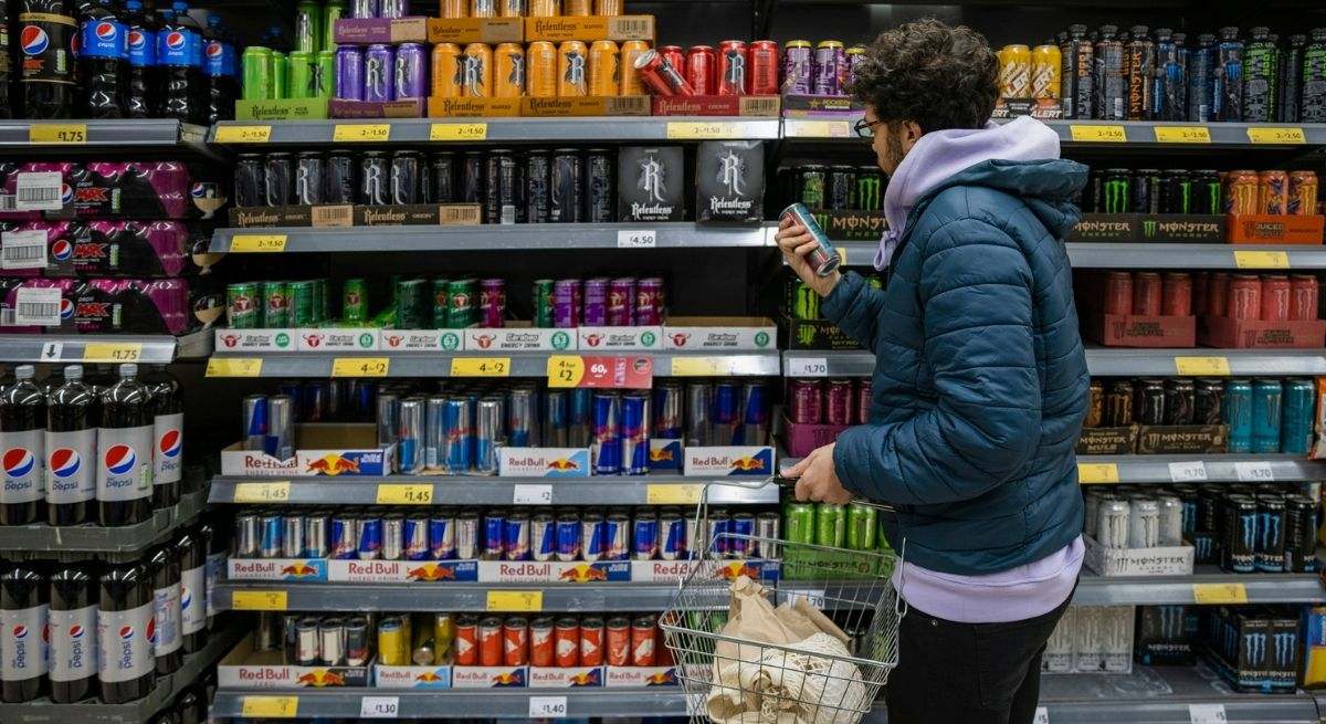 Bebidas energéticas en el supermercado. / Foto: iStock