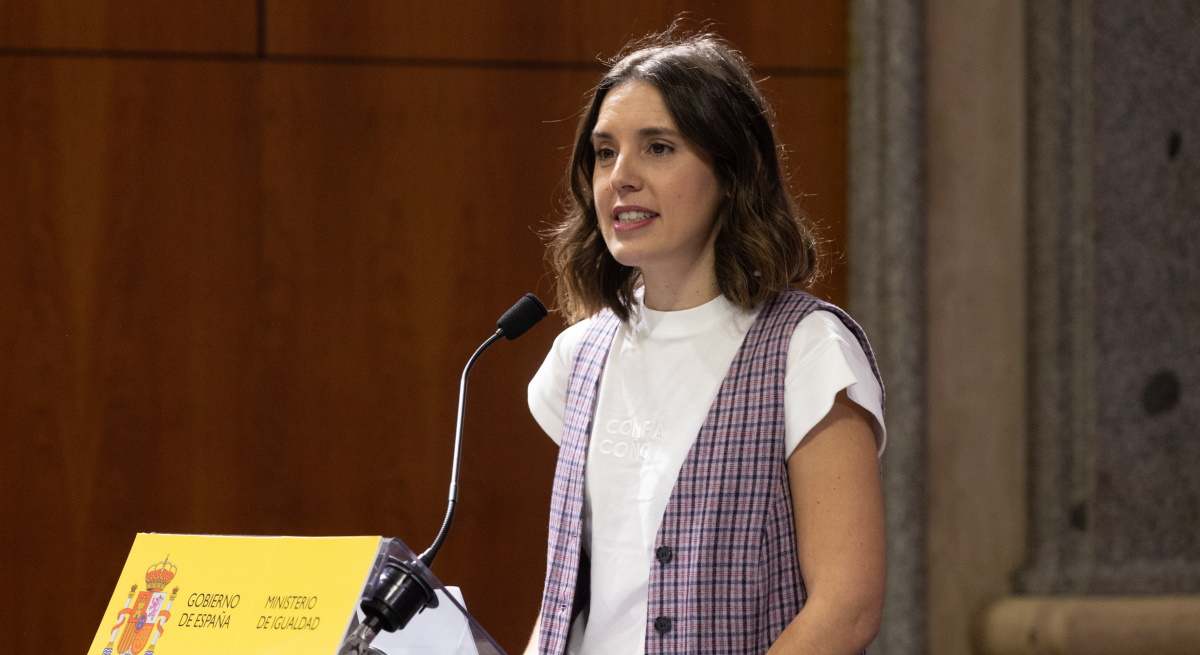 Irene Montero, en el acto de traspaso de la cartera de Igualdad. Foto: EP.