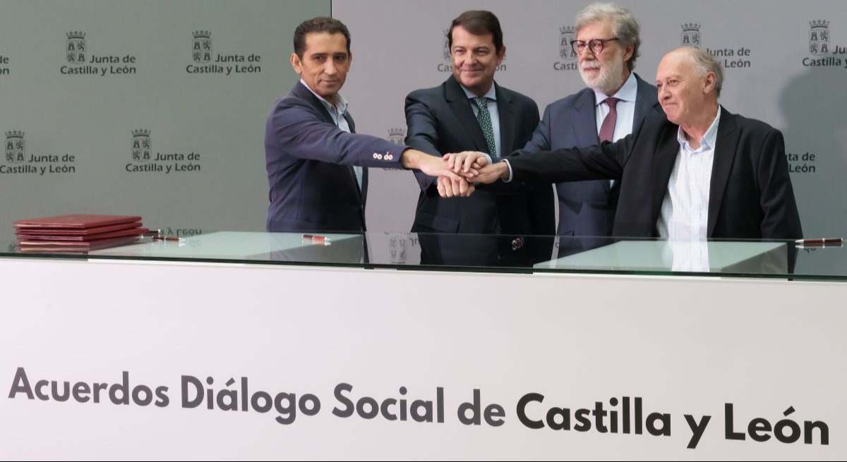 Mañueco y agentes sociales de Castilla y León
