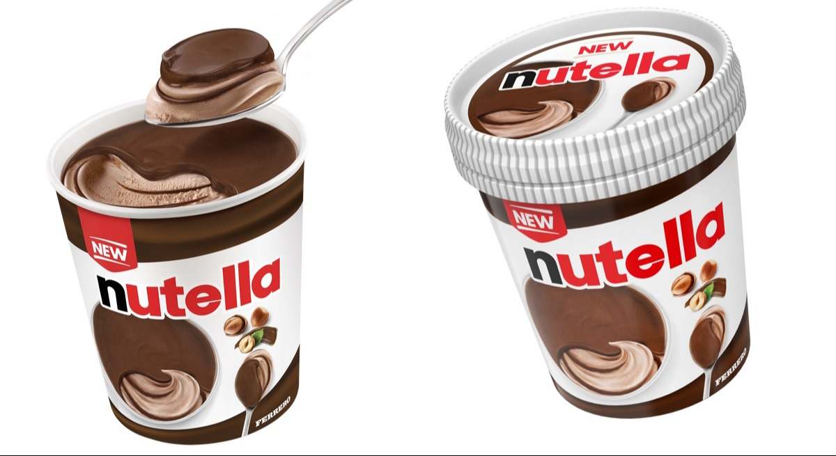 La tarrina de helado de Nutella estará en el mercado este mes de mayo.