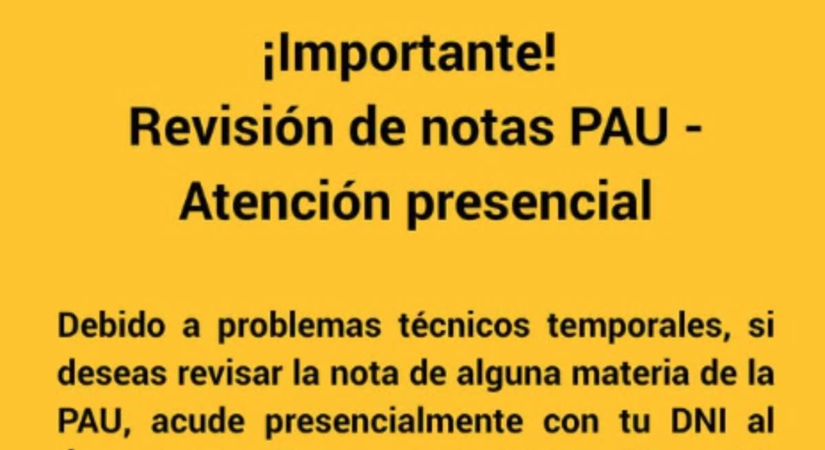 Un fallo en la web de la Universidad Pablo de Olavide.