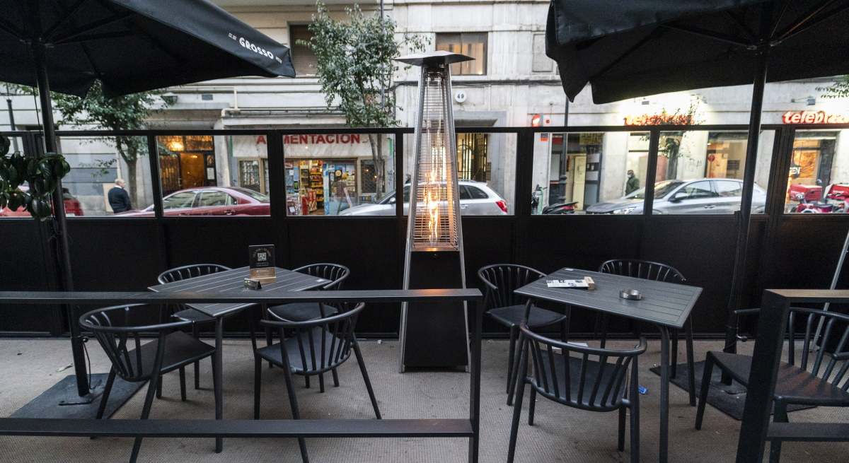 Foto de recurso de una terraza de un restaurante en Madrid.