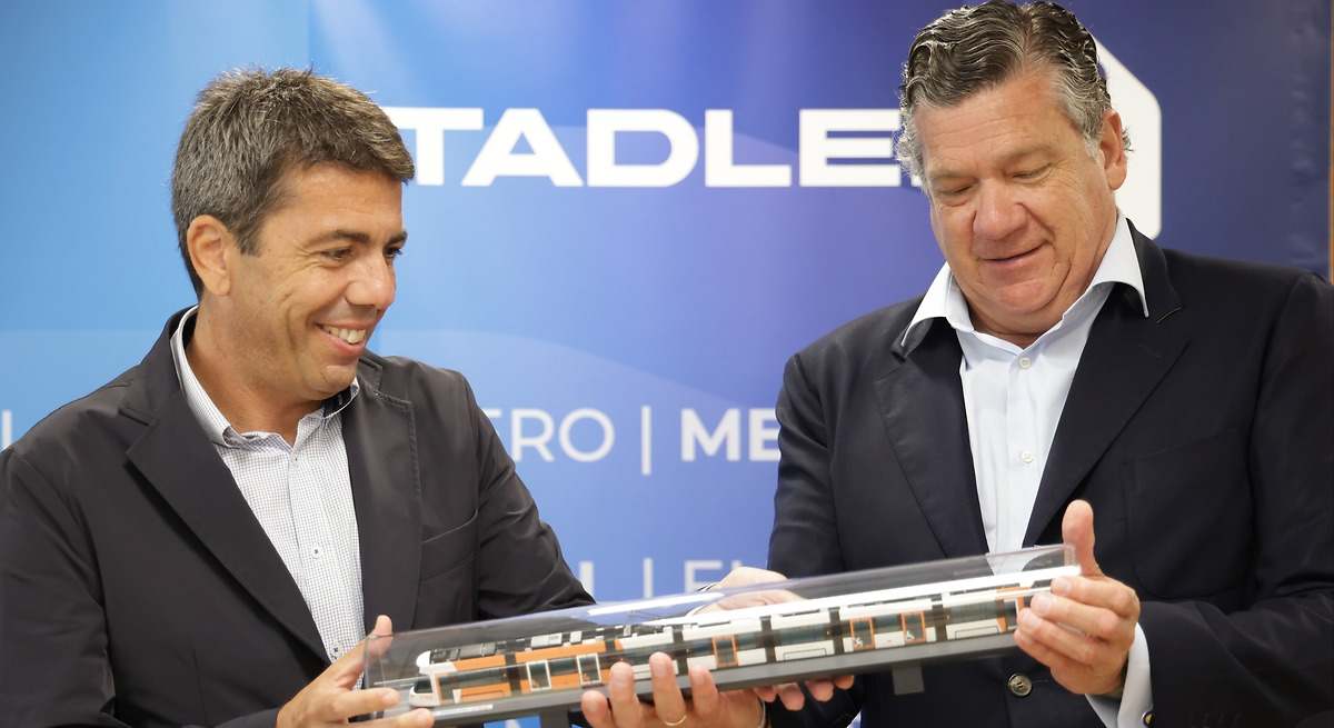 Carlos Mazón e Íñigo Parra, presidente de Stadler Rail Valencia.
