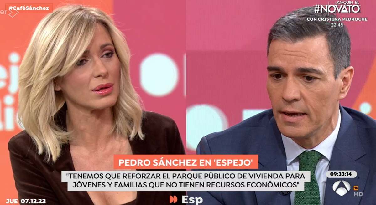 Susanna Griso y Pedro Sánchez en Espejo público