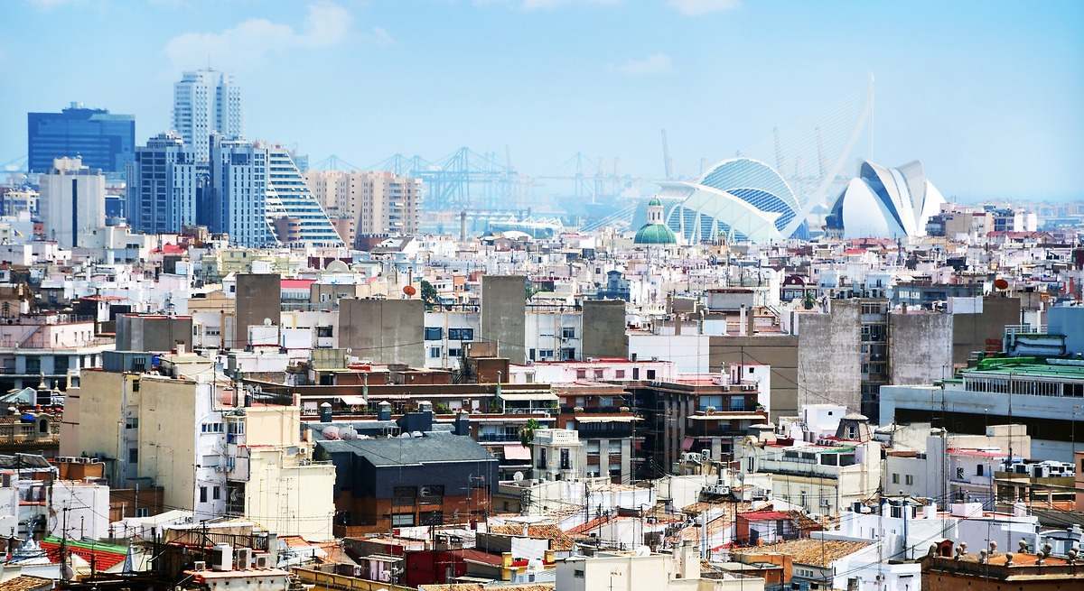 Vista aérea de Valencia.