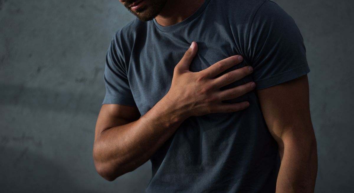 Infarto en un hombre