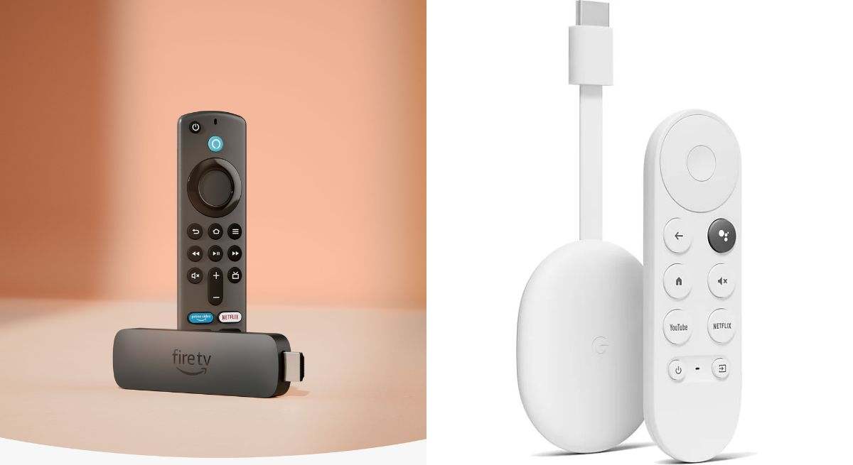 Amazon Fire Stick 4k y Google Chormecast