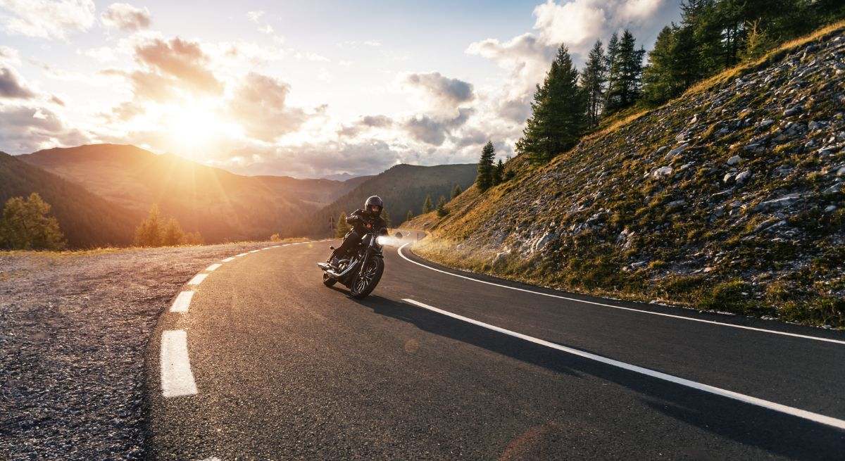 Un conductor de moto