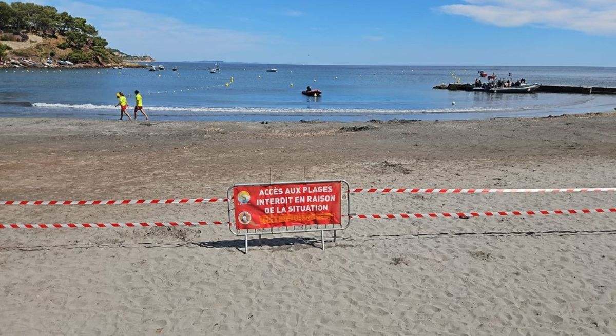 Cierre de la playa Fabrégas, en Francia. / Foto: Facebook - La Seyne sur Mer