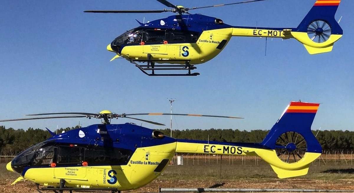 Imagen de helicópteros de SESCAM.