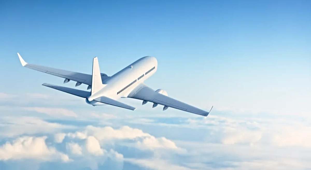Un avión en pleno vuelo