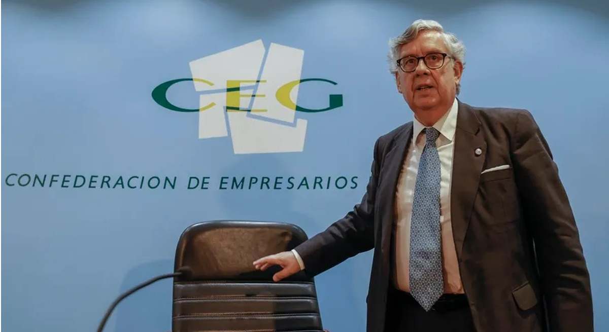El presidente de la patronal gallega, Juan Mnauel Vieites.