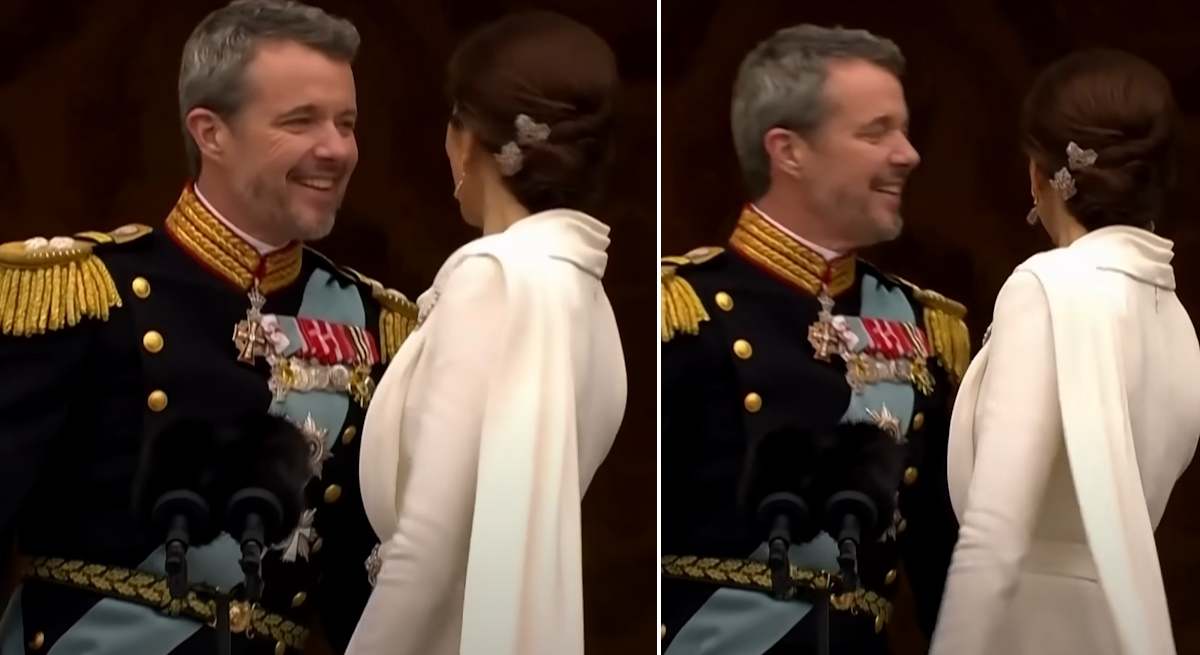 Federico de Dinamarca y Mary beso