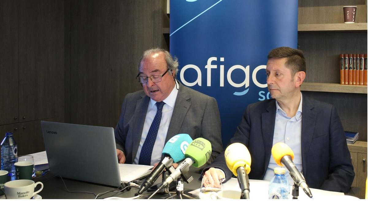 Presentación de los resultados de Afigal por parte de su presidente, Manuel Galdo, y su director, Manuel Alonso.