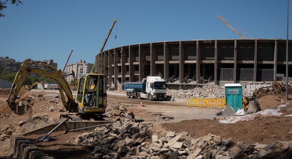 Imagen de las obras del Camp Nou.