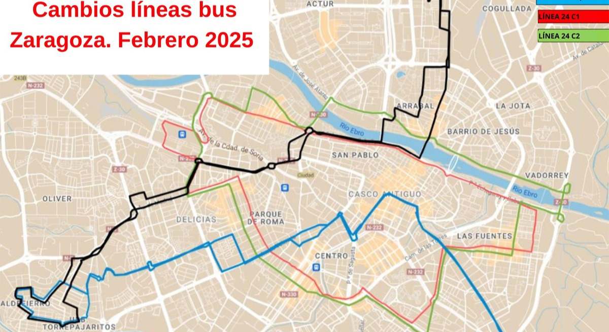 cambios lineas autobus zaragoza