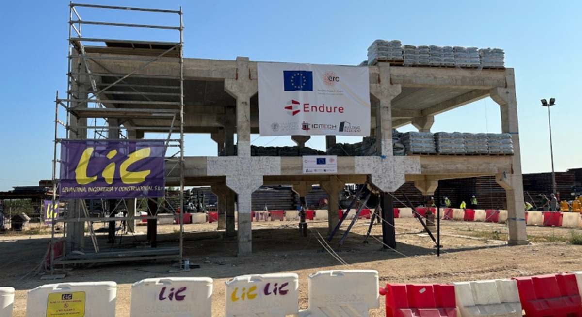 Una estructura levantada por LIC para un proyecto de investigación de la Politécnica de Valencia en Alberic.