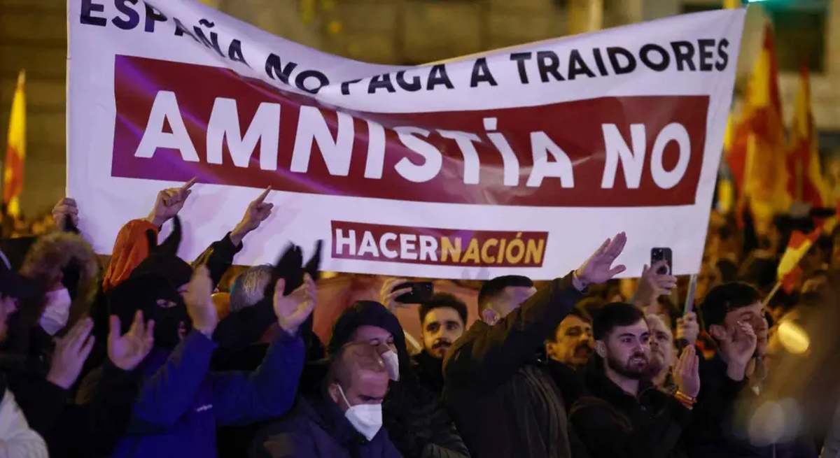 Manifestación contra la ley de la amnistía.