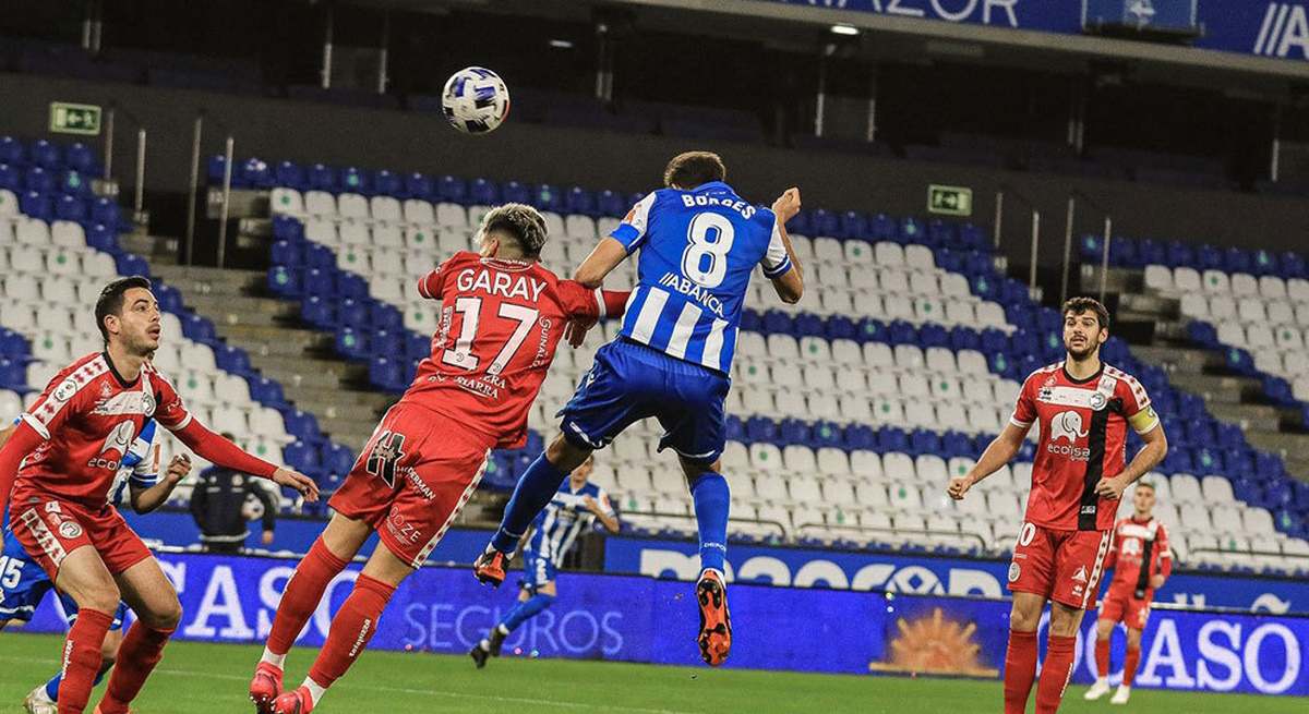 Partido de futbol en Riazor.