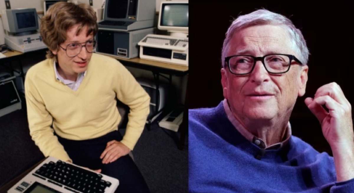 Bill Gates de joven y mayor