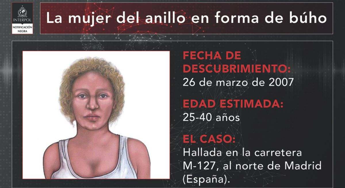La Policía Nacional pide ayuda ciudadana para identificar a "la mujer del anillo en forma de búho"