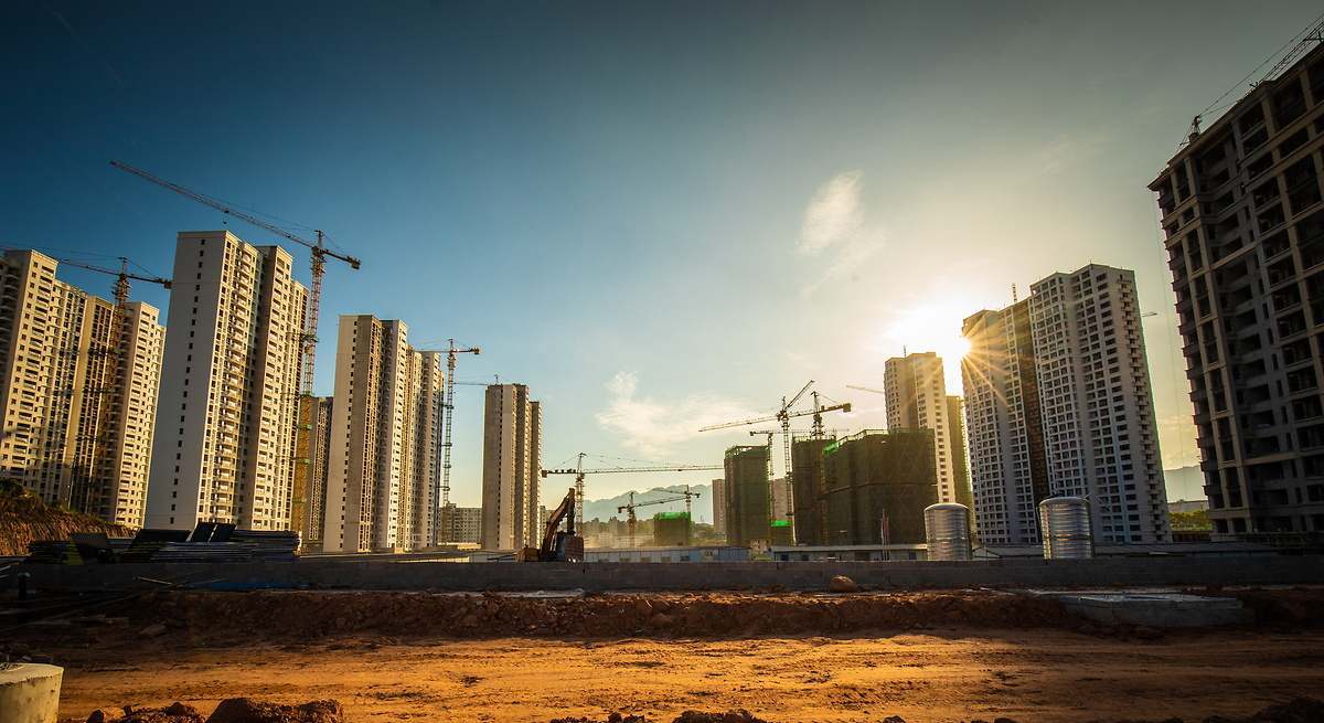 Edificios en construcción en China. Foto de iStock