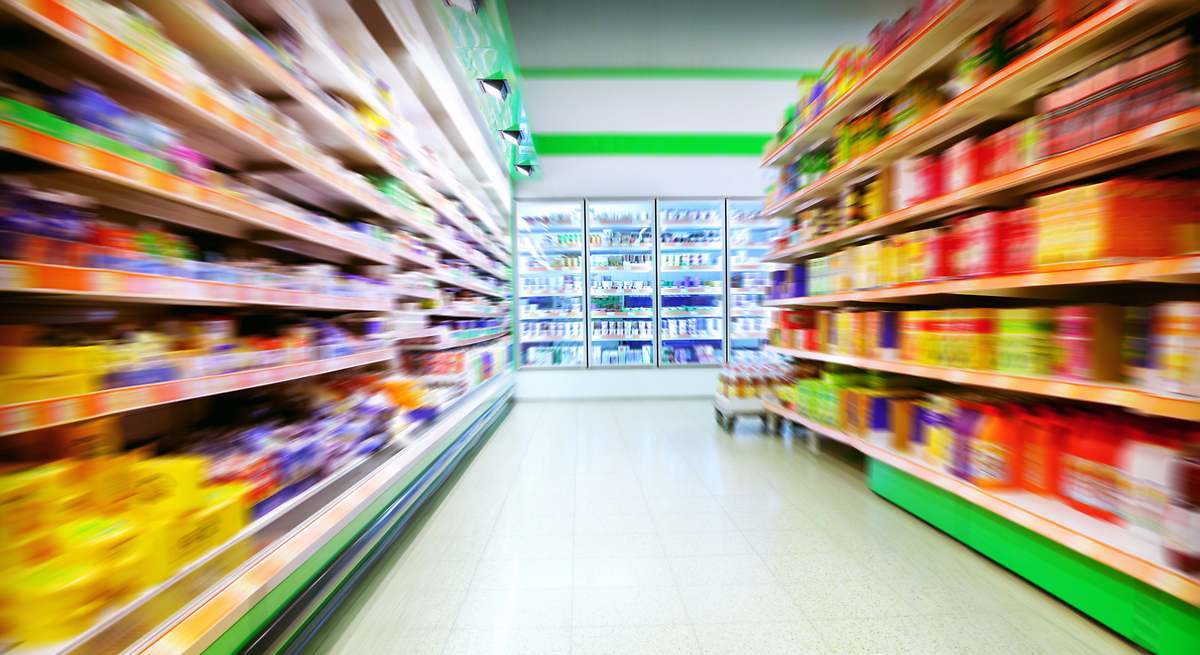 Estanterías de un supermercado
