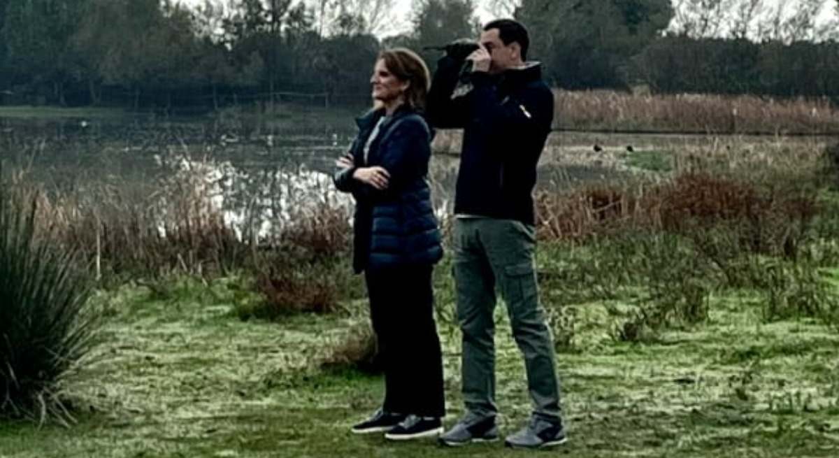 Juanma Moreno y Teresa Ribera en Doñana