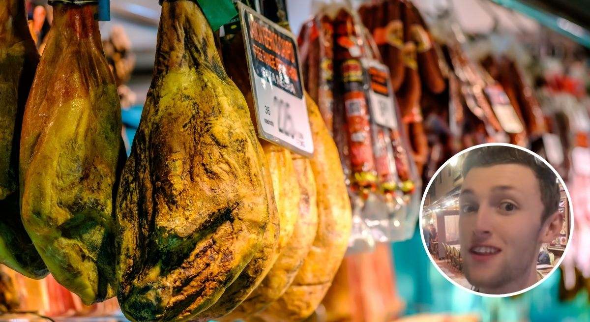 La reacción de un inglés al ver patas de jamón serrano en un supermercado: "¿Es higiénico al menos?"